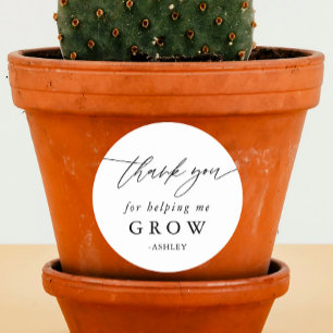Thanks for Helping Me Grow Succulent Teacher Gift Classic Round Sticker