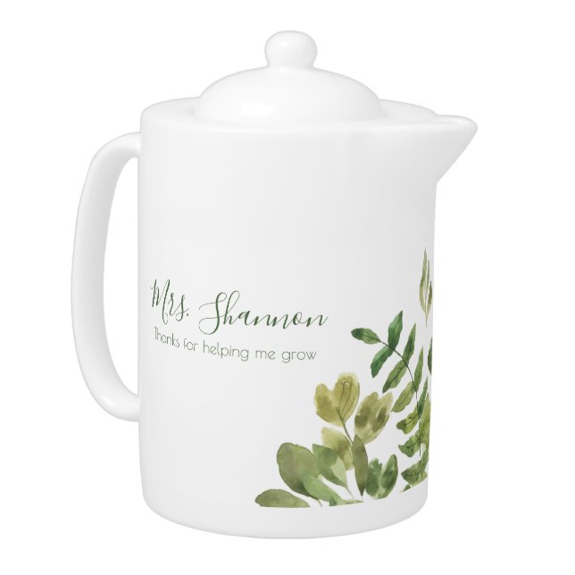 Thanks For Helping Me Grow Tea Pot (Left)