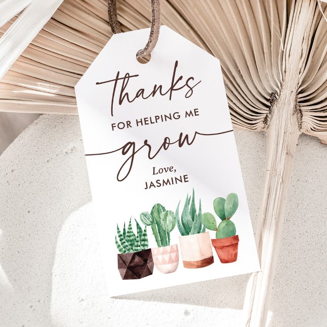 Thanks for Helping Me Grow Teacher Appreciation Gift Tags (Creator Uploaded)