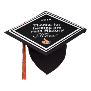 Thanks For Helping Me ~ Personalized Graduation Cap Topper