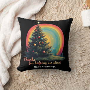  Thanks for Helping Me Shine Heartfelt Gratitude  Throw Pillow