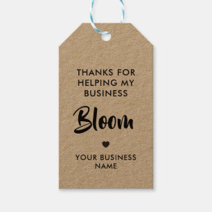 Thanks for Helping My Business Bloom Personalized Gift Tags