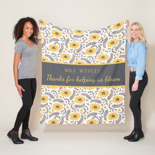 Thanks For Helping Us Bloom Fleece Blanket