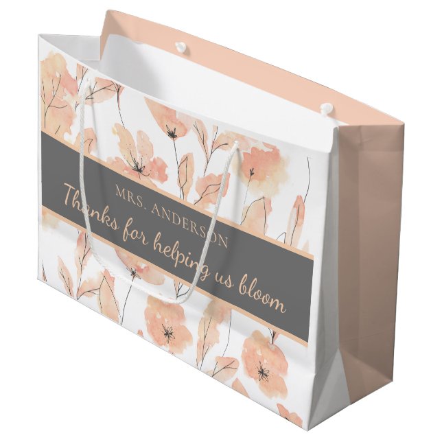 Thanks For Helping Us Bloom Gift Bag (Front Angled)