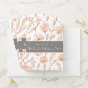Thanks For Helping Us Bloom Pocket Folder
