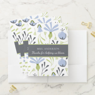 Thanks For Helping Us Bloom Pocket Folder