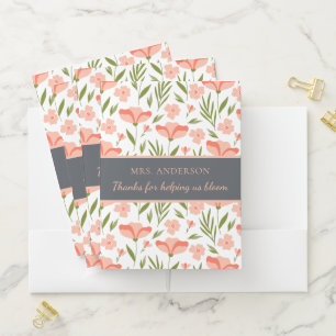 Thanks For Helping Us Bloom Pocket Folder
