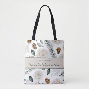 Thanks For Helping Us Bloom Teacher Tote Bag