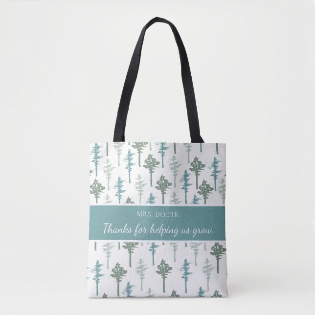 Thanks For Helping Us Grow Teacher Tote (Front)