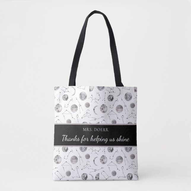 Thanks For Helping Us Shine Teacher Tote Bag (Front)