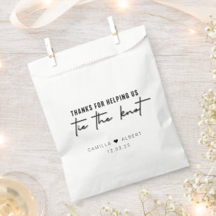 Thanks for helping us tie the knot Wedding Favor Bag