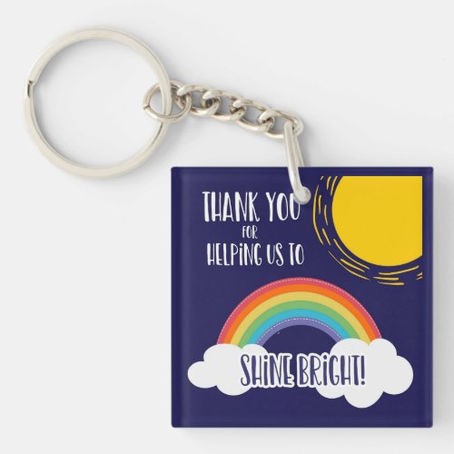 thanks for helping us to shine bright keychain