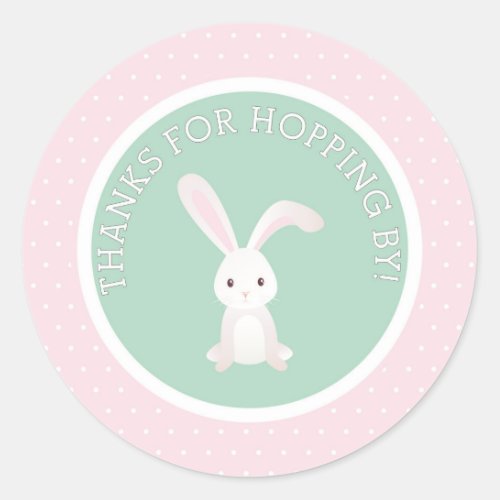 Thanks for Hopping by Bunny Thank You Sticker