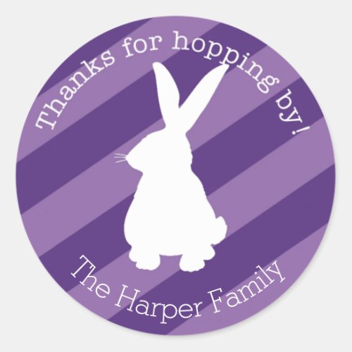 Thanks For Hopping By Easter Classic Round Sticker