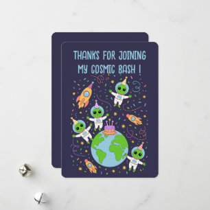 Thanks for Joining My Cosmic Birthday Bash – Space Holiday Card