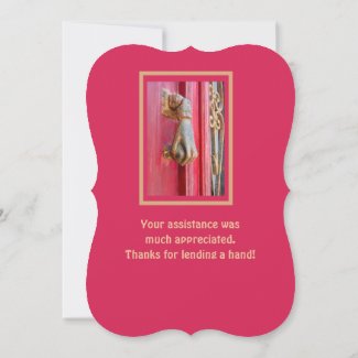 Thanks For Lending A Hand!/Brass Hand Door Knocker