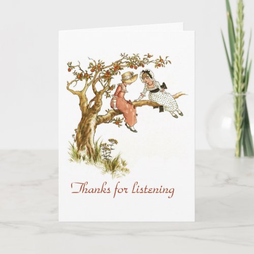 Thanks for Listening Thank You Card