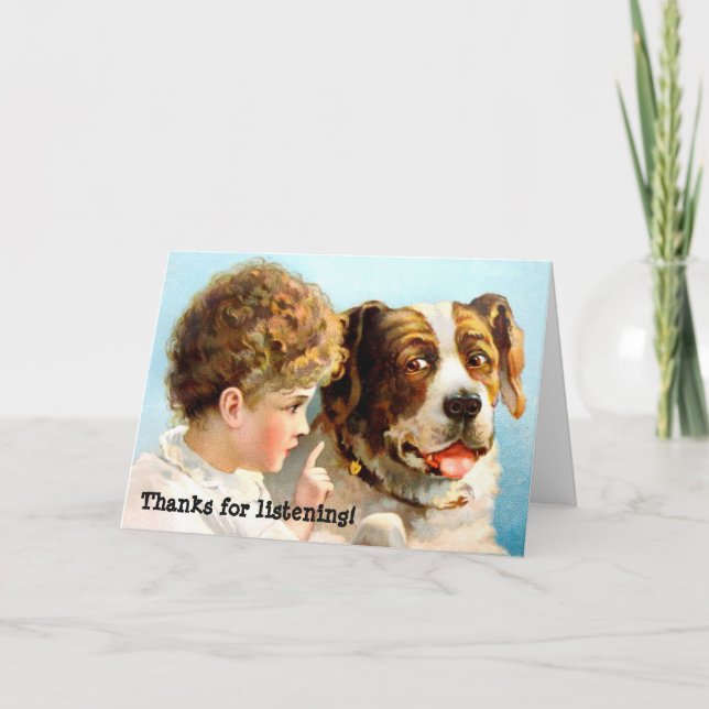 Thanks for listening! thank you card (Front)