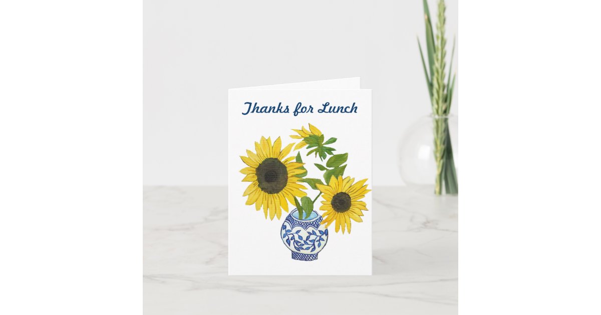 Thanks For Lunch Note Card Zazzle