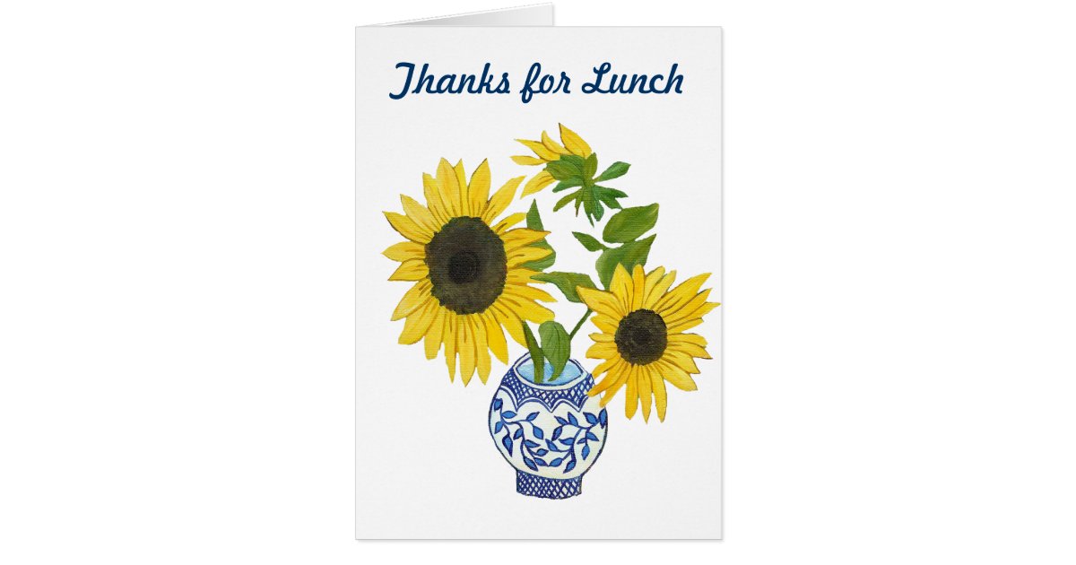 Thanks For Lunch Note Card Zazzle