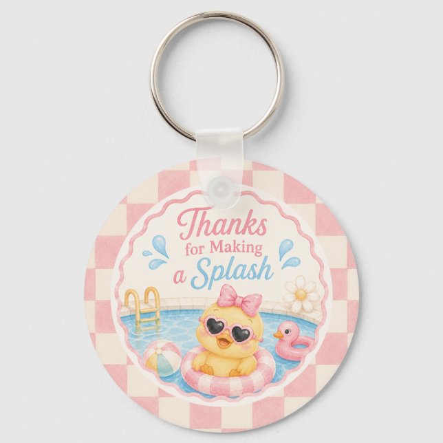 Thanks for Making a Splash Duck Keychain Favor  (Front)