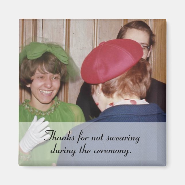"Thanks for not swearing" magnet (Front)