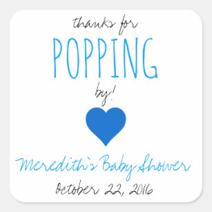 Due for Popping Via! Boy or girl Shower Prefer Stickers photo regarding Thanks for Popping by Printable called Due for Popping Via! Little one Shower Like Stickers