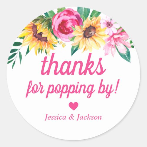 Thanks for Popping By Baby Shower Favor Tags