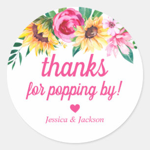 Thanks for Popping By Baby Shower Favor Tags