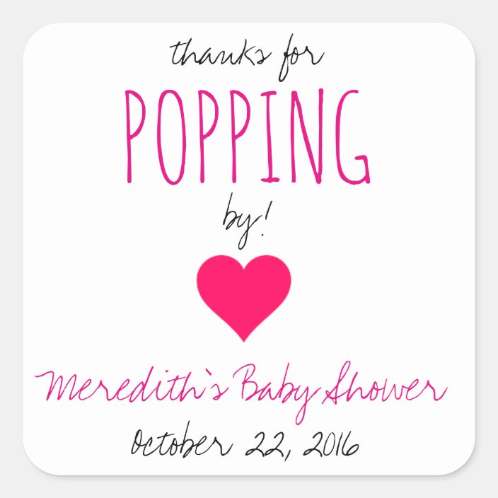 thanks for popping by baby shower tags