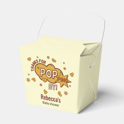 thanks for popping by baby shower party gift favor boxes