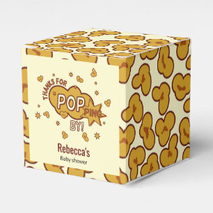 "thanks for popping by" baby shower party gift favor boxes