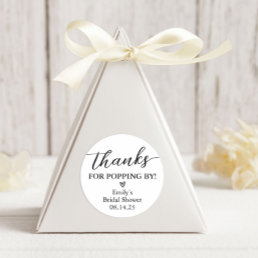 Thanks for Popping By Baby Shower Popcorn Classic Round Sticker