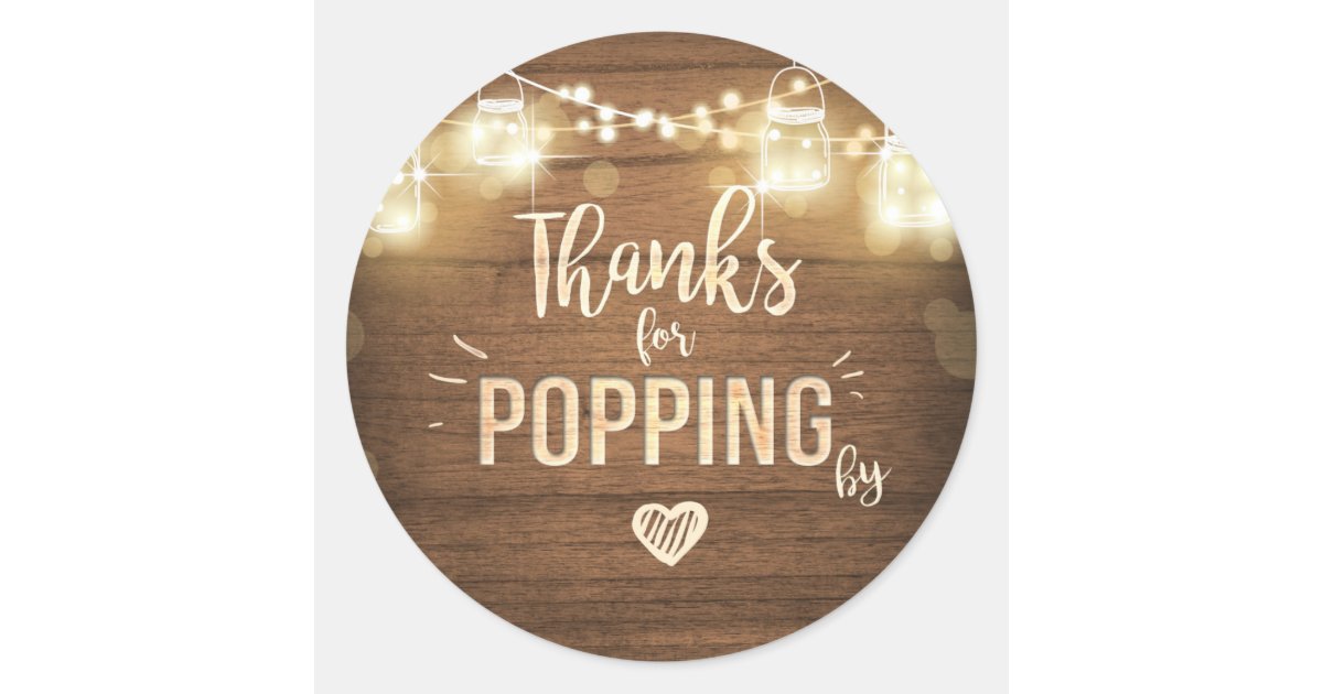Thanks for popping by favor tag Sticker Popcorn | Zazzle.com