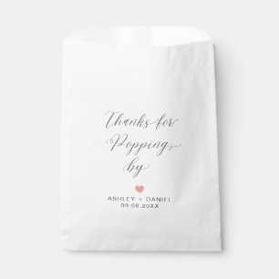 Thanks for Popping By Modern Wedding Treat Sacks, Favor Bag