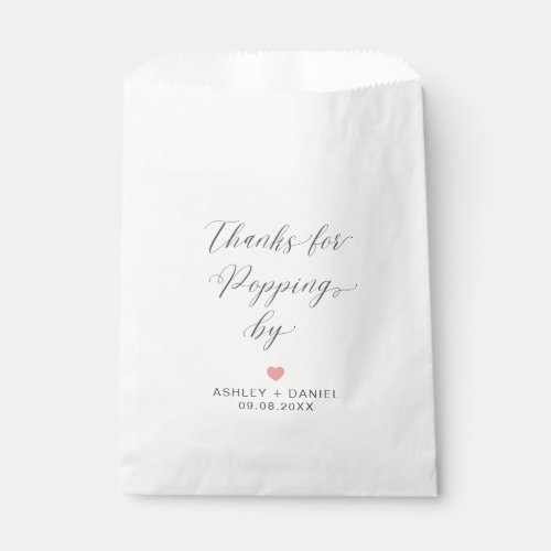 Thanks for Popping By Modern Wedding Treat Sacks Favor Bag