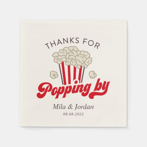 Thanks For Popping By Popcorn Napking Napkins