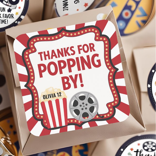 Thanks for Popping By Sticker | Movie Theater  (Creator Uploaded)