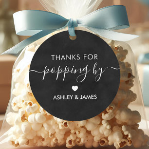 Thanks for Popping By Tag, Wedding Tag, Chalkboard Favor Tags