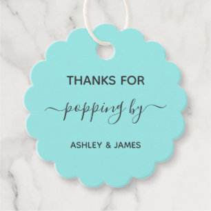 Thanks for Popping By Wedding Popcorn Gift Tag
