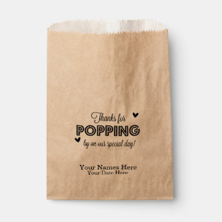 Thanks for Popping, Sweet Thank Yo, Wedding Favors Favor Bag