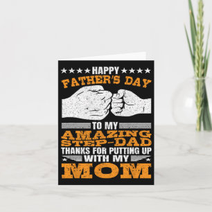Thanks For Putting Up With My Mom Fathers Day Card