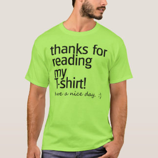 "Thanks for Reading" Shirt (Black Text)