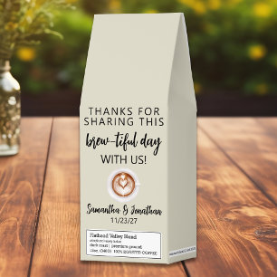 Thanks for Sharing Wedding Favor Roasted Coffee