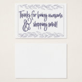 Thanks for shopping small (Front & Back)