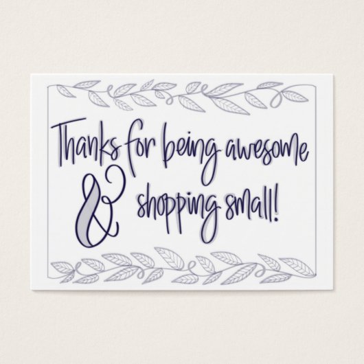 Thanks for shopping small (Front)