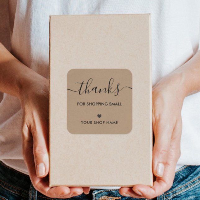 Thanks for Shopping Small Sticker Tags, Kraft (Creator Uploaded)