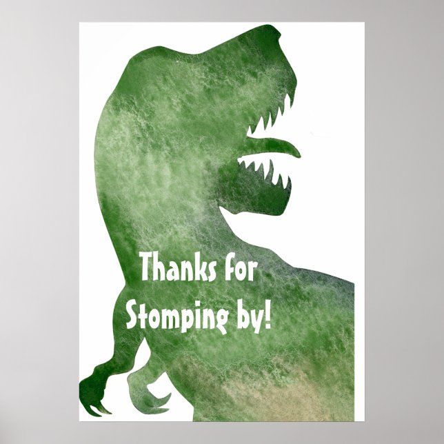 Thanks for Stomping By - DIno Party Poster (Front)