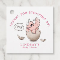 Thanks for Stomping By Girl Dinosaur Baby Shower