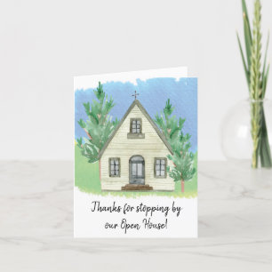 Thanks for Stopping By Our Open House Letterpress Thank You Card